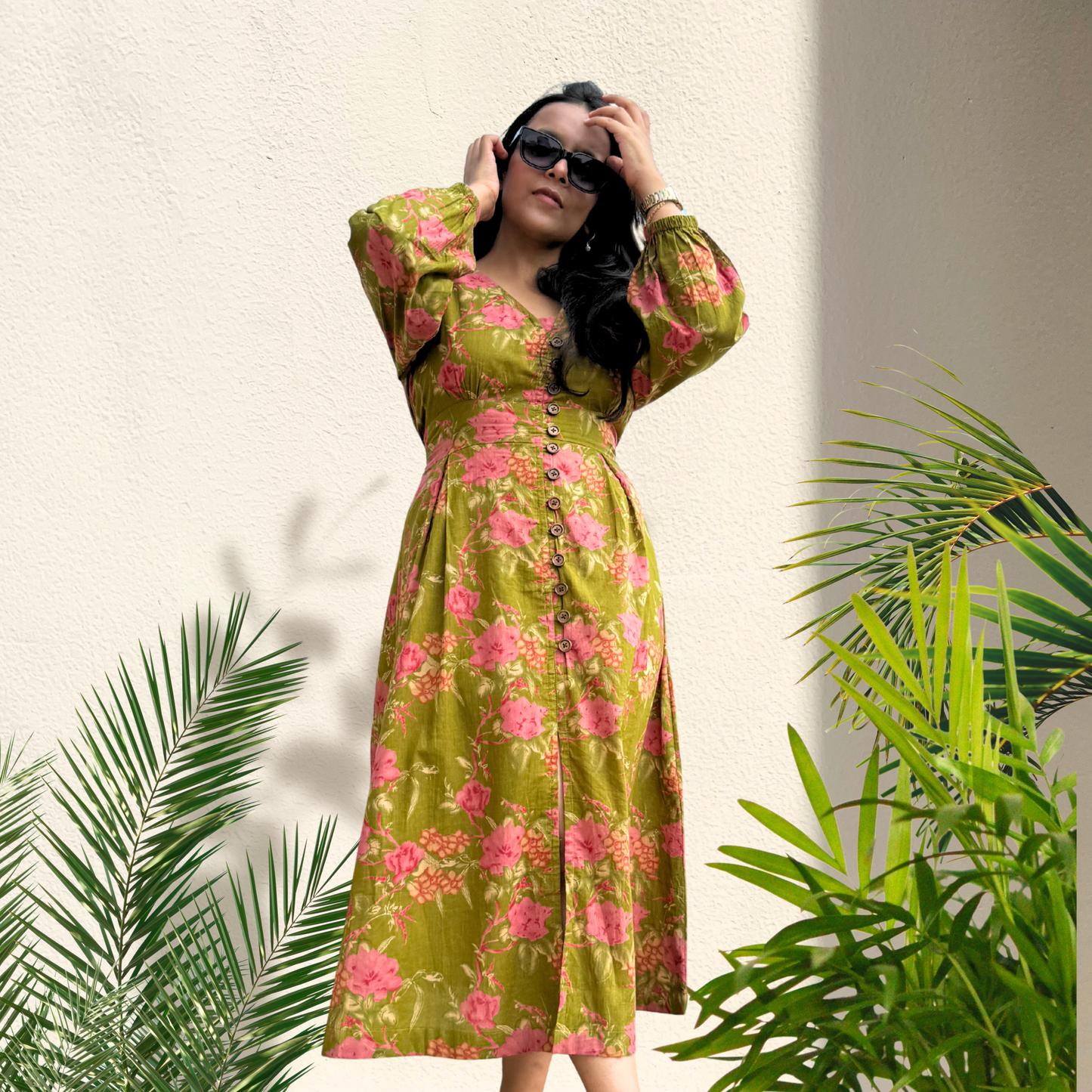 Marbella Olive Dress